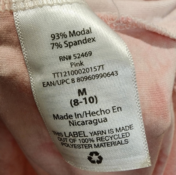 TIME and TRUE Pink Tie Dye Short Sleeves T-shirt size 8 (8-9) - Picture 7 of 8